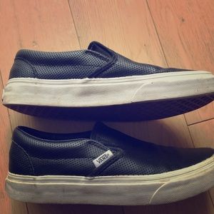 Vans perforated leather slip on